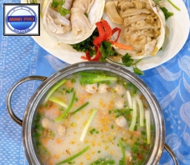 Ốc Vòi Voi nấu cháo 