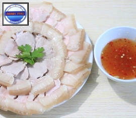 Ba chỉ luộc cuốn bánh tráng