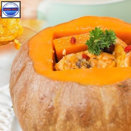 Gà tre/ ta hấp bí đỏ