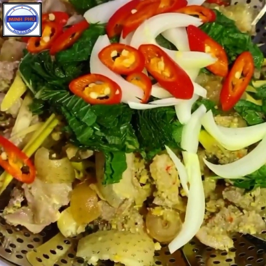Heo rừng hấp gừng tía tô